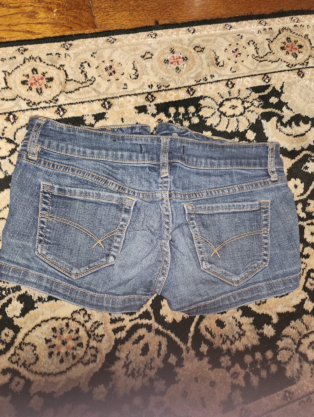 Bullhead Blue Distressed Denim Cutoff Shorts - Picture 3 of 3